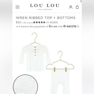Lou Lou and company top and bottom set